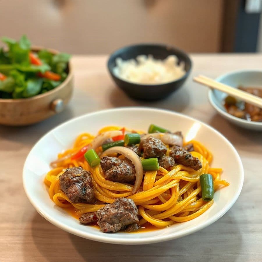 9. Mandarin Noodles Curry Beef