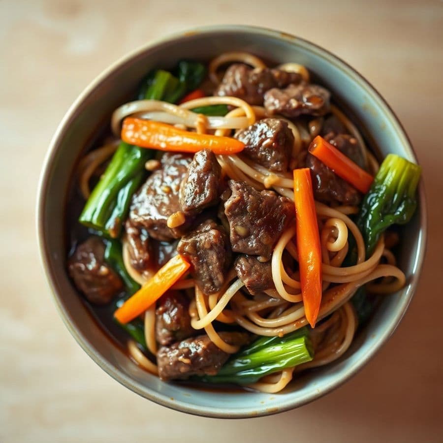 7. Mandarin Noodles with Beef